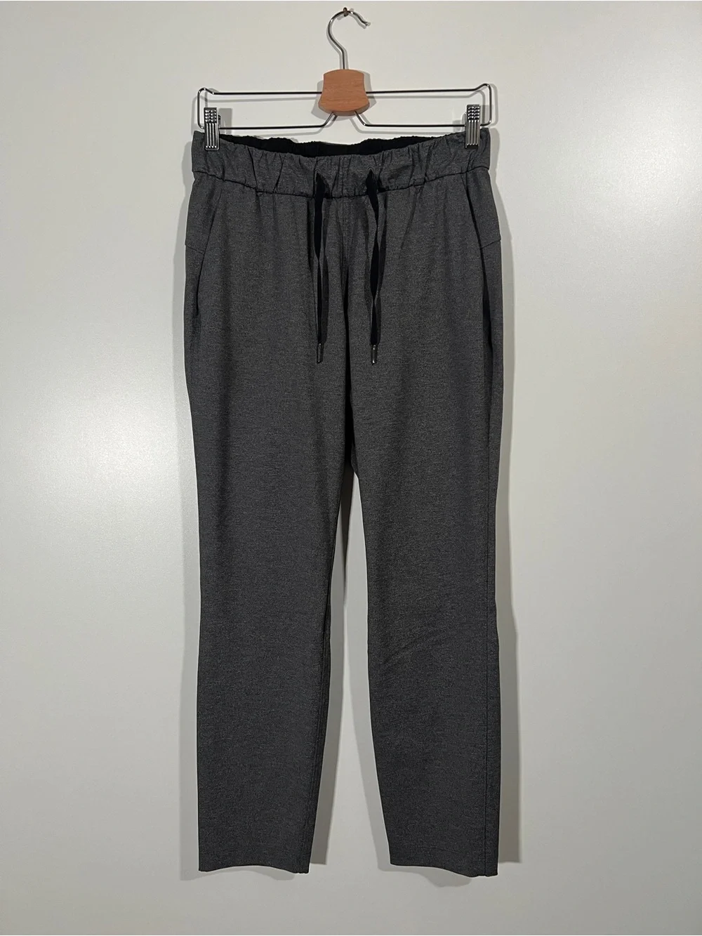 Lululemon On The Fly Pant 28” Heathered Black Grey Size 6 Full-On Luxstreme